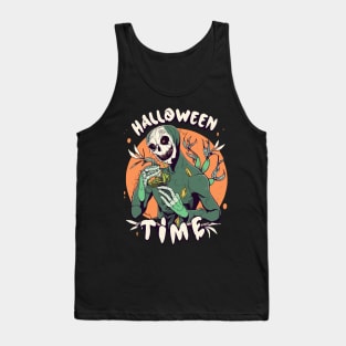Halloween time but its plant eating zombie Tank Top